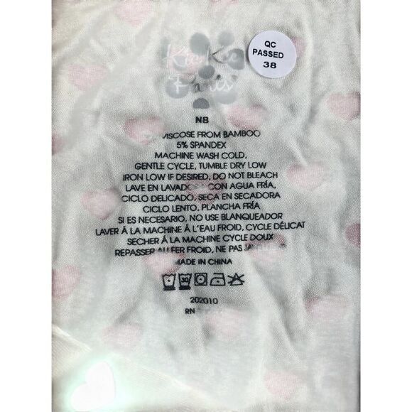 Kickee Pants NWT print footie with zipper natural hearts - Picture 2 of 4